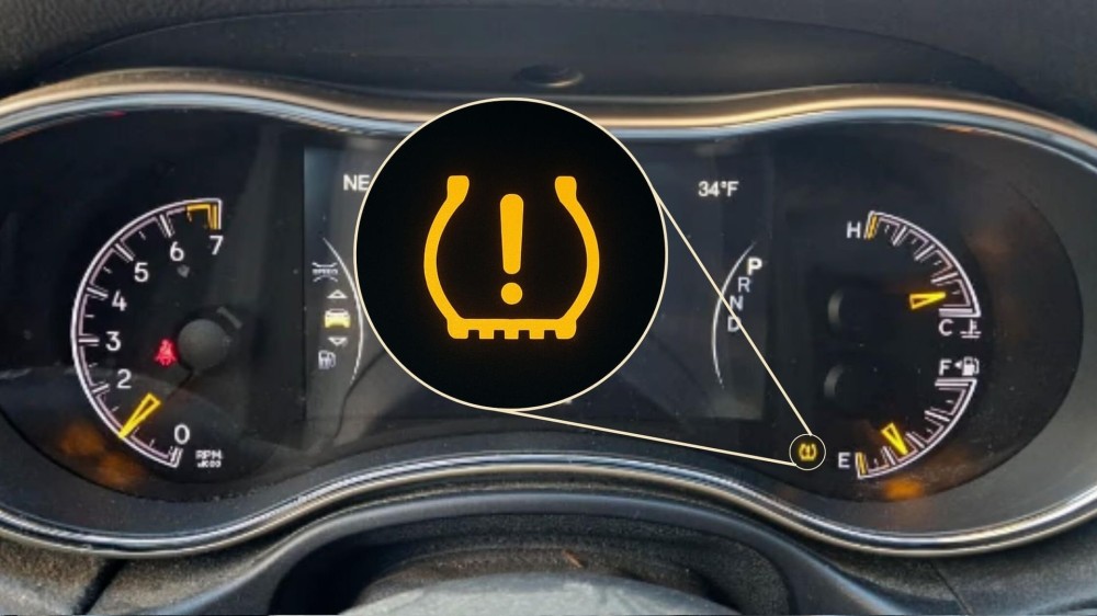 TPMS light flashing then stays on
